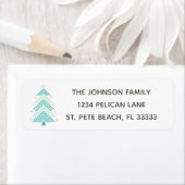 Tropisch kerstboomkerstboomretouradres etiket (Insitu)