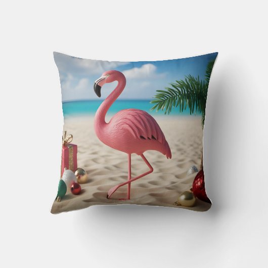 Tropisch kerstboomkussen: Kerstmis in juli Dubbel Kussen (Achterkant)