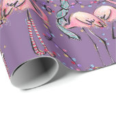 Tropisch kerstcadeaupapier voor feestdagen cadeaupapier (Rol Hoek)