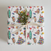 Tropisch kerstcadeaupapier voor feestdagen cadeaupapier