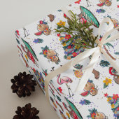 Tropisch kerstcadeaupapier voor feestdagen cadeaupapier