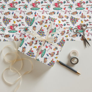 Tropisch kerstcadeaupapier voor feestdagen cadeaupapier