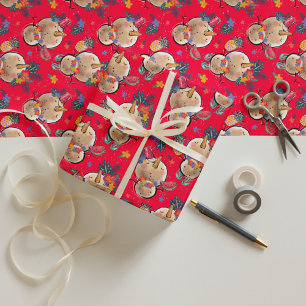 Tropisch kerstcadeaupapier voor feestdagen cadeaupapier