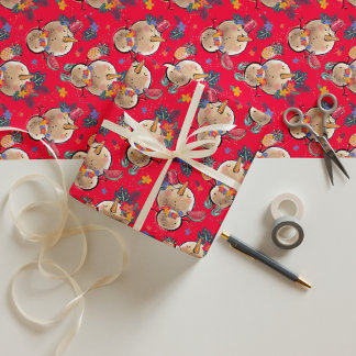 Tropisch kerstcadeaupapier voor feestdagen cadeaupapier