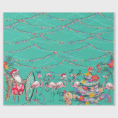 Tropisch kerstcadeaupapier voor feestdagen cadeaupapier (Vlak)