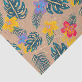 Tropisch kerstcadeaupapier voor feestdagen tissuepapier (Detail)