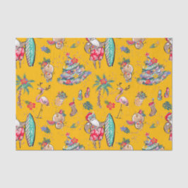 Tropisch kerstcadeaupapier voor feestdagen tissuepapier