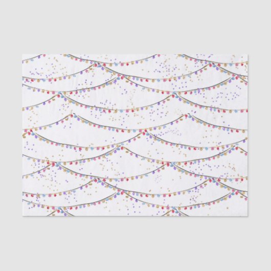 Tropisch kerstcadeaupapier voor feestdagen tissuepapier (Voorkant)