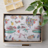 Tropisch kerstcadeaupapier voor feestdagen tissuepapier (Geschenk)