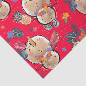 Tropisch kerstcadeaupapier voor feestdagen tissuepapier (Detail)