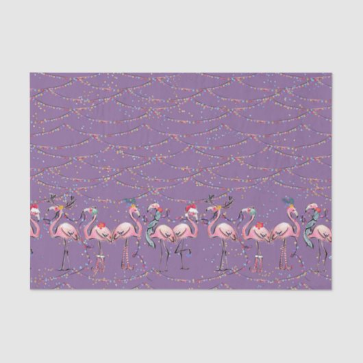 Tropisch kerstcadeaupapier voor feestdagen tissuepapier (Voorkant)