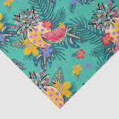 Tropisch kerstcadeaupapier voor feestdagen tissuepapier (Detail)