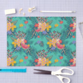 Tropisch kerstcadeaupapier voor feestdagen tissuepapier (Craft)