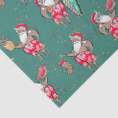 Tropisch kerstcadeaupapier voor feestdagen tissuepapier (Detail)