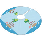 Tropisch kersteiland kerstboom rok (Gekanteld)