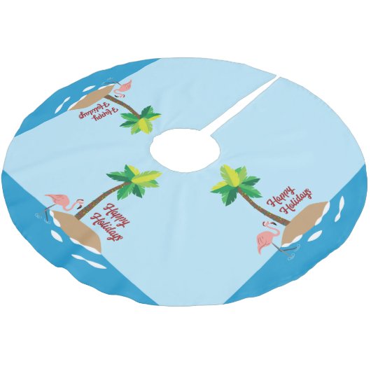 Tropisch kersteiland kerstboom rok (Gekanteld)