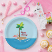 Tropisch kersteiland papieren bordje (Feest)