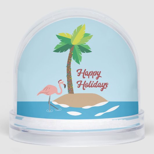 Tropisch kersteiland sneeuwbol (Voorkant)