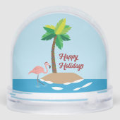 Tropisch kersteiland sneeuwbol (Achterkant)