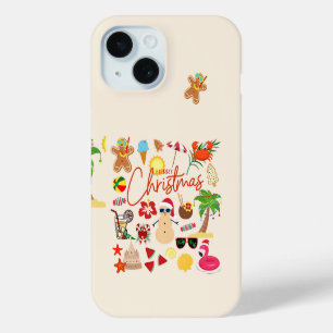 Tropisch Kerstfeest iPhone 15 Case