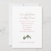 Tropisch kerstfeest Eenvoudig bruiloft Wit Kaart (Voorkant)