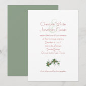 Tropisch kerstfeest Eenvoudig bruiloft Wit Kaart (Voorkant / Achterkant)