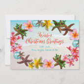 Tropisch kerstfeest feestdagenkaart (Voorkant)