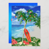 Tropisch kerstfeest feestdagenkaart (Voorkant / Achterkant)