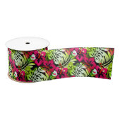 Tropisch kerstfeest in Hawaiian Flowered Satijnen Lint (Spoel)