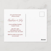 Tropisch kerstfeest in uitnodiging van juli (Achterkant)