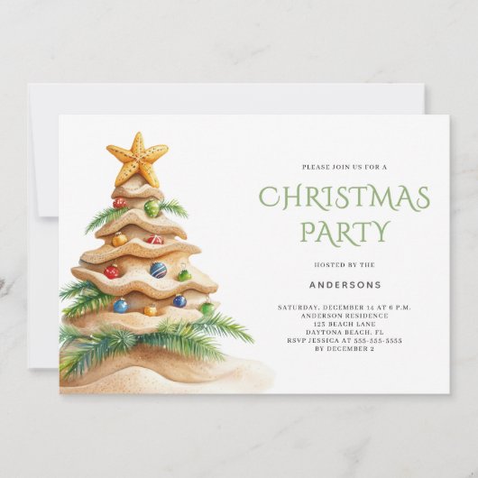 Tropisch kerstfeest kaart (Voorkant)