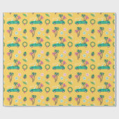 Tropisch kerstfeest — laat Roll Blauwgroen convert Cadeaupapier (Vlak)