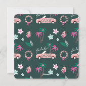 Tropisch kerstfeest — laat Roll Blauwgroen convert Feestdagenkaart (Achterkant)