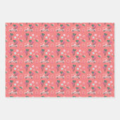 Tropisch kerstfeest, laat rolroze converteerbaar inpakpapier vel (Voorkant 2)