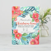 Tropisch kerstfeest Luau Kaart (Staand voorkant)