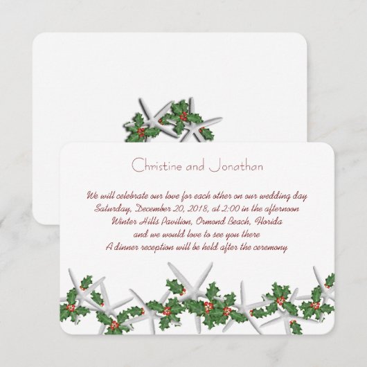 Tropisch kerstfeest met kleine staarvis voor heili kaart (Voorkant / Achterkant)