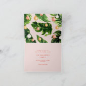 Tropisch kerstfeest moderne palm botanisch Flaming Feestdagen Kaart (Binnen)