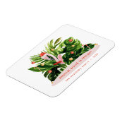 Tropisch kerstfeest moderne palm botanisch Flaming Magneet (Linkerzijde)