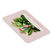 Tropisch kerstfeest moderne palm botanisch Flaming Magneet (Rechterzijde)