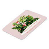 Tropisch kerstfeest moderne palm botanisch Flaming Magneet (Linkerzijde)