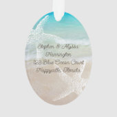 Tropisch kerstfeest Nieuw Thuis Kustthema Ornament (achterkant)