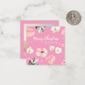 Tropisch kerstfeest op het fotoplein notitiekaartje (Voorkant / Achterkant in situ)