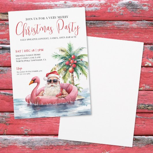 Tropisch Kerstfeest op het Strand Kaart