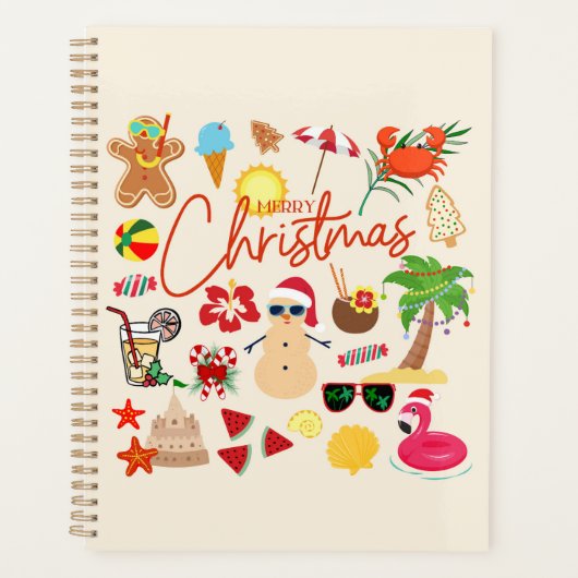 Tropisch Kerstfeest Planner (Voorkant)