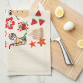 Tropisch Kerstfeest Theedoek (Quarter Fold)