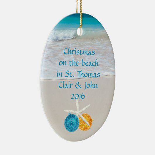 Tropisch kerstfeestdag foto Ornament (Rechts)