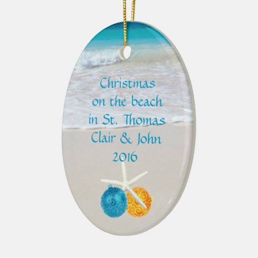 Tropisch kerstfeestdag foto Ornament (Links)