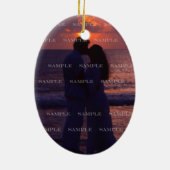 Tropisch kerstfeestdag foto Ornament (Achterkant)