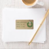 Tropisch kerstgeschreeuw terugzendadres etiket (Insitu)