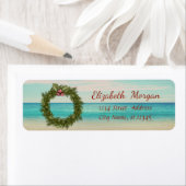 Tropisch kerstgeschut, strand etiket (Insitu)